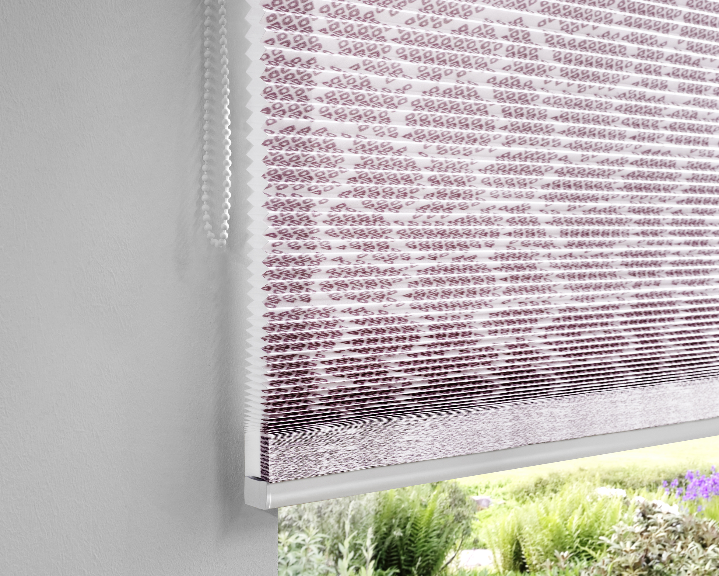 Gemustertes Wabenplissee.
Studio 3001